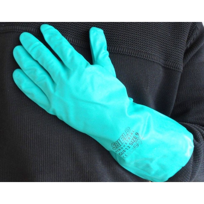 Gants Ultra résistants industriels Nitrile réutilisables Nitrile vert