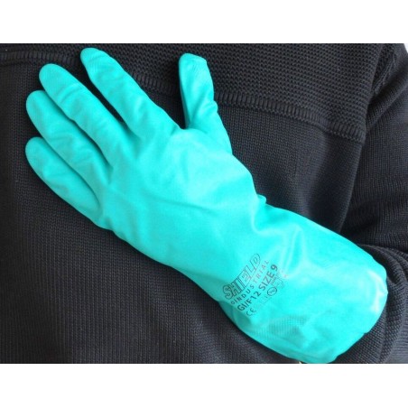 Gants Ultra résistants industriels Nitrile réutilisables Nitrile vert