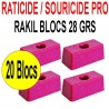 Souricide/Raticide RAKIL 20 blocs de 28 grs
