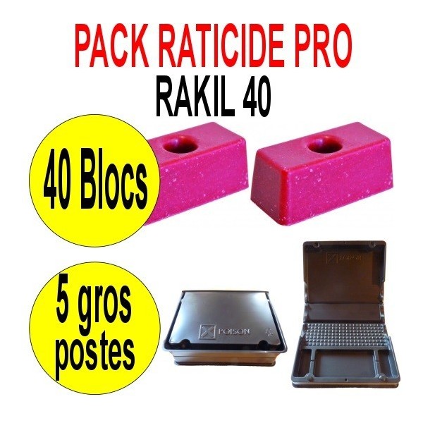 PACK RATICIDE RAKIL 40 BLOCS