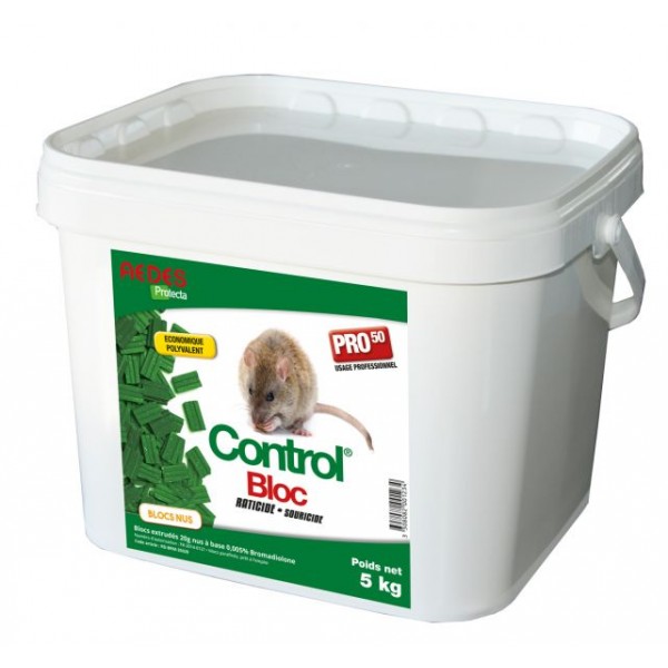 Raticide - Souricide blé entier gamme pro RACAN RA257029 seau de 5 kg