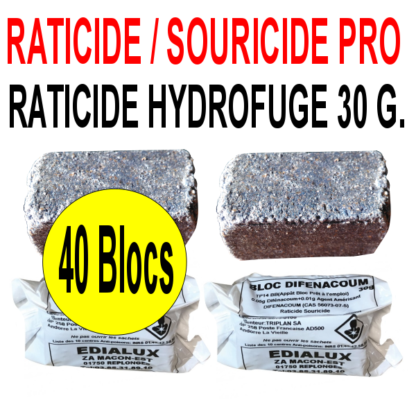 Raticide souricide blocs 240g (12x20g) action radicale - KB - - 307653KB  Home Defense