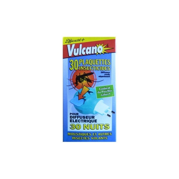 30 Plaquettes anti-moustiques Vulcano